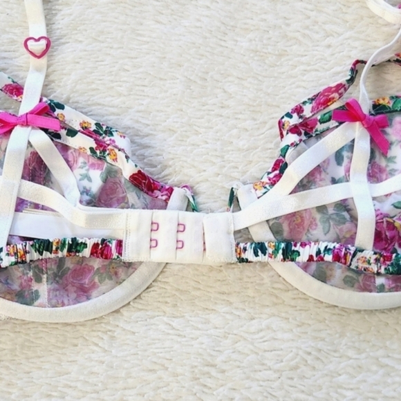 New!For Love and Lemons Heart Bloom Underwire Bra - Picture 11 of 13